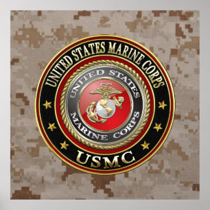 USMC-Emblem [Special Edition] [3D] Poster