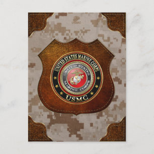 USMC-Emblem [Special Edition] [3D] Postkarte