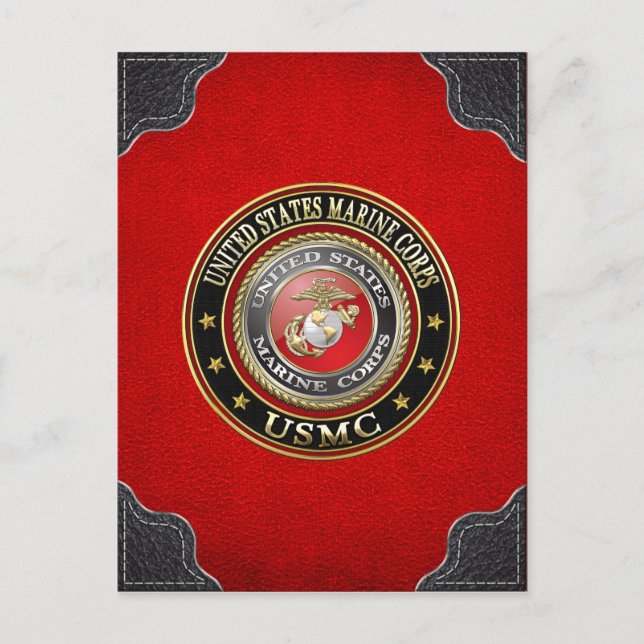 USMC-Emblem [Special Edition] [3D] Postkarte (Vorderseite)