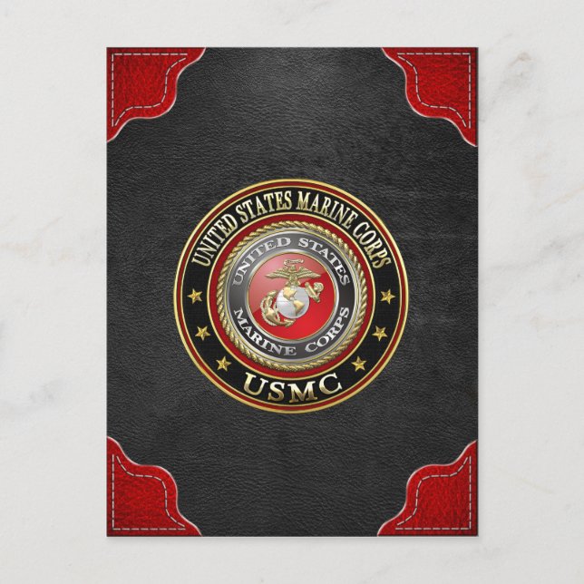USMC-Emblem [Special Edition] [3D] Postkarte (Vorderseite)