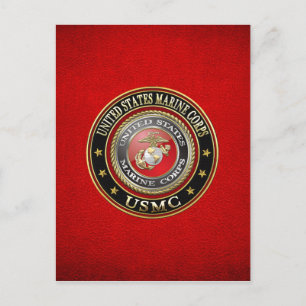 USMC-Emblem [Special Edition] [3D] Postkarte