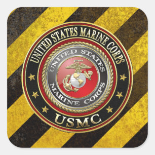 USMC-Emblem [Special Edition] [3D] Quadratischer Aufkleber