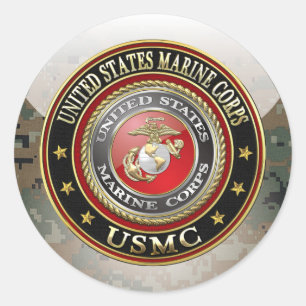 USMC-Emblem [Special Edition] [3D] Runder Aufkleber