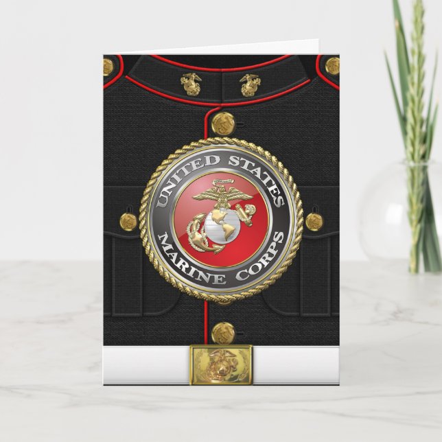 USMC-Emblem und Uniform [3D] Karte (Vorderseite)