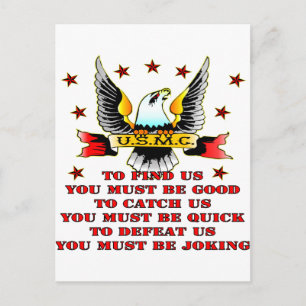 USMC finden uns Fang uns besiegen Sie müssen Sie s Postkarte