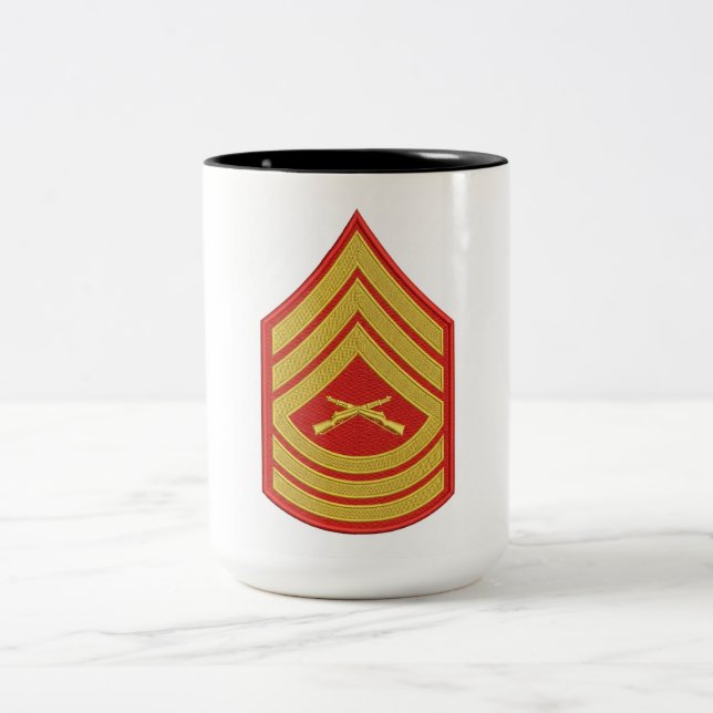 USMC Gunnery Sergeant Rang Militär Kaffeetasse (Mittel)