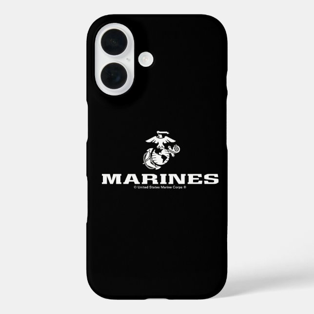 USMC Logo gestapelt - weiß Case-Mate iPhone Hülle (Rückseite)
