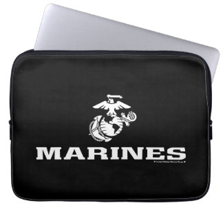 USMC Logo gestapelt - weiß Laptopschutzhülle