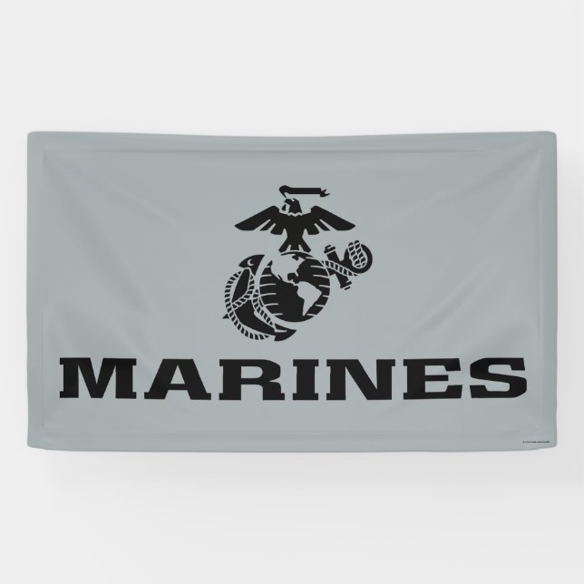 USMC-Logo mit schwarzen Logos Banner (Horizontal)