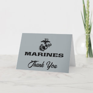 USMC-Logo mit schwarzen Logos Dankeskarte