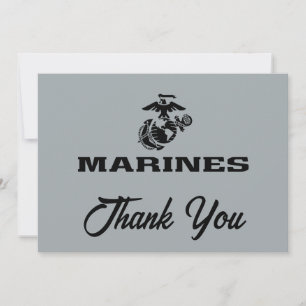 USMC-Logo mit schwarzen Logos Dankeskarte