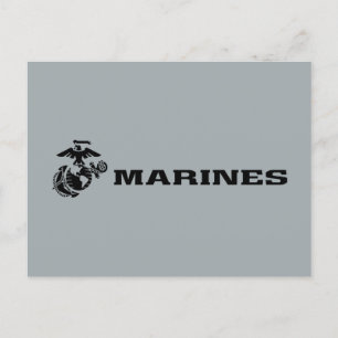 USMC-Logo mit schwarzen Logos Feiertagspostkarte
