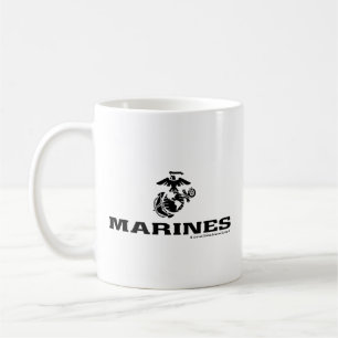 USMC-Logo mit schwarzen Logos Kaffeetasse