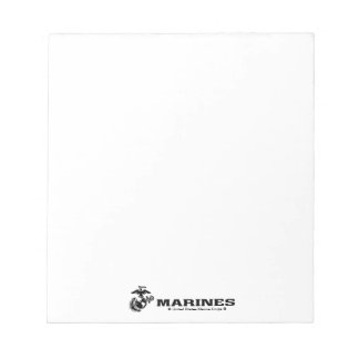 USMC-Logo mit schwarzen Logos Notizblock