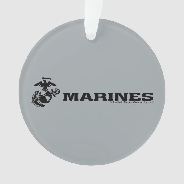 USMC-Logo mit schwarzen Logos Ornament (Vorderseite)