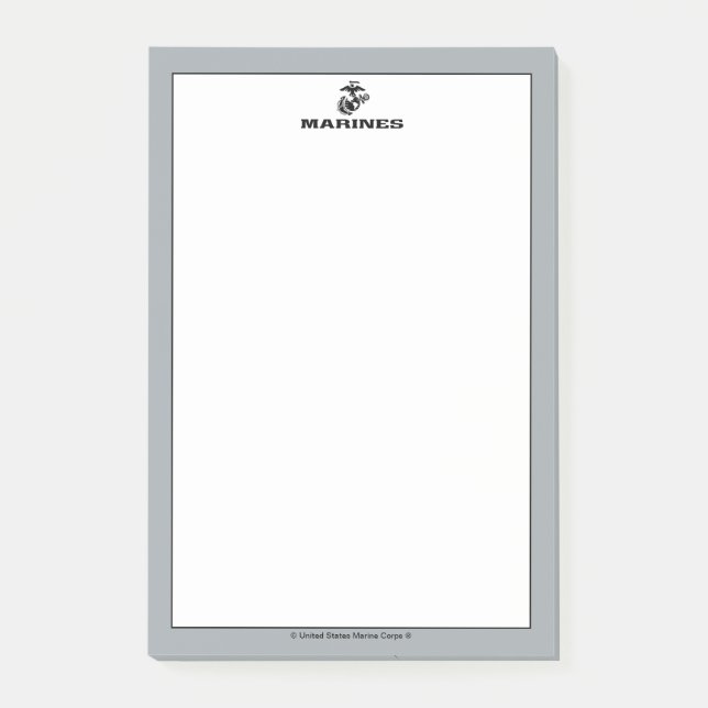 USMC-Logo mit schwarzen Logos Post-it Klebezettel (Vorderseite)