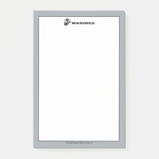 USMC-Logo mit schwarzen Logos Post-it Klebezettel (Vorderseite)