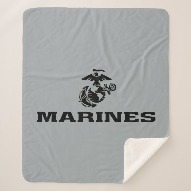USMC-Logo mit schwarzen Logos Sherpadecke (Vorderseite)