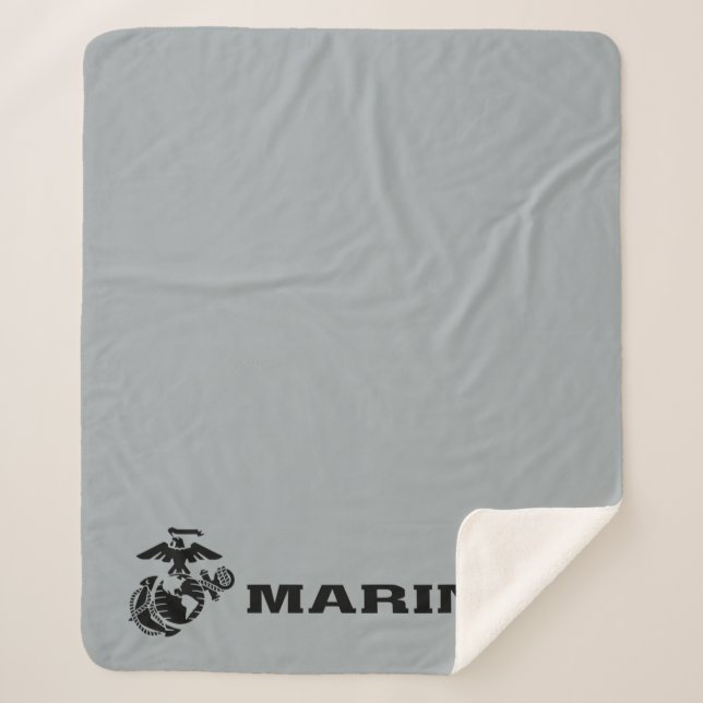 USMC-Logo mit schwarzen Logos Sherpadecke (Vorderseite)