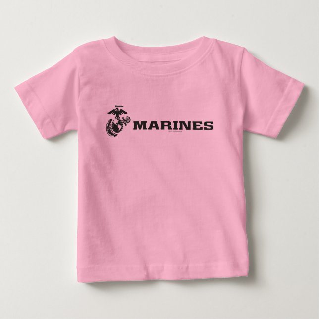 USMC Logo - Schwarz Baby T-shirt (Vorderseite)