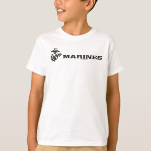 Usmc-Logo - Schwarzes T-Shirt