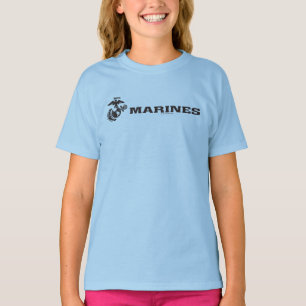 Usmc-Logo - Schwarzes T-Shirt