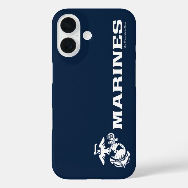 USMC-Logo - Weiß Case-Mate iPhone Hülle (Rückseite)