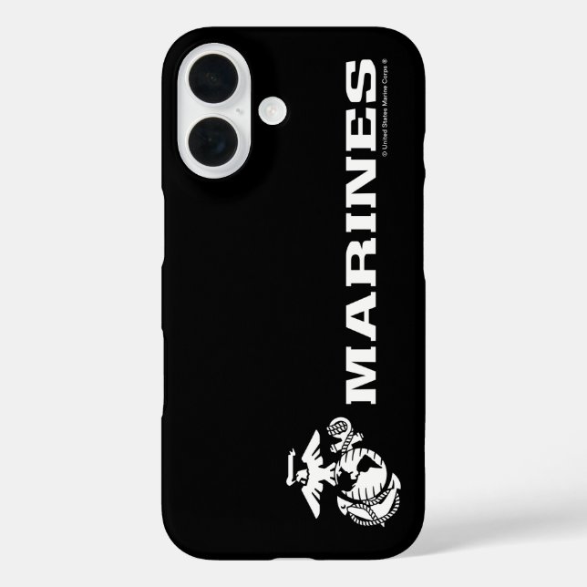 USMC-Logo - Weiß Case-Mate iPhone Hülle (Rückseite)