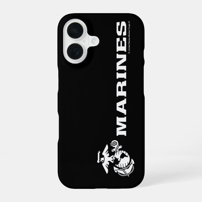 USMC-Logo - Weiß iPhone 16 Hülle (Rückseite)