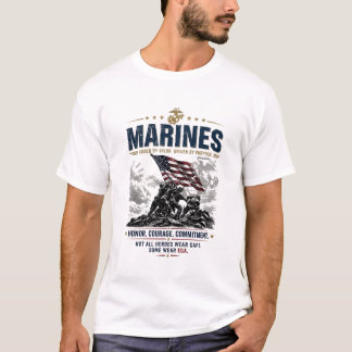 USMC Marines Geschmiedet Durch Tapferkeit Amerikan T-Shirt
