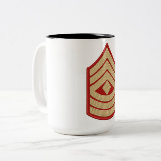 USMC Master Sergeant Dienstgradabzeichen Kaffeetas Zweifarbige Tasse