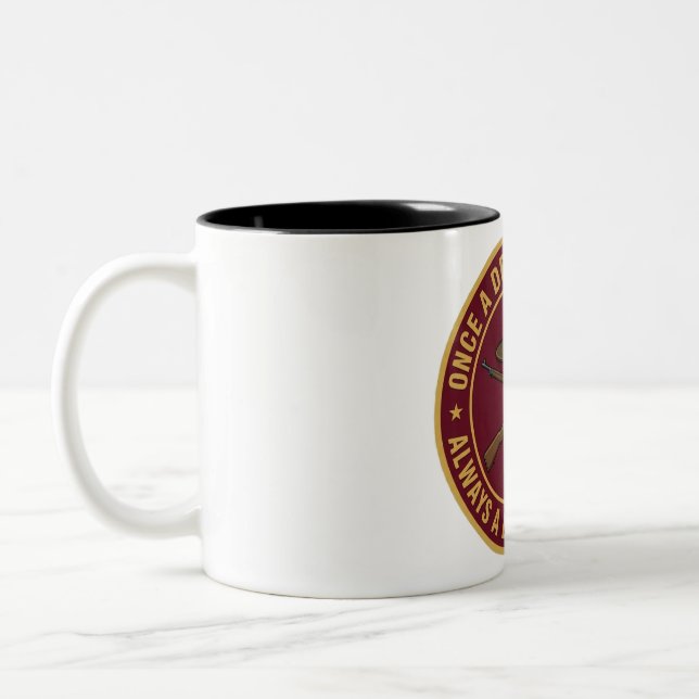 USMC Once a Drill Instructor Matte Black Ceramic C Zweifarbige Tasse (Links)