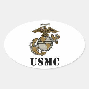 USMC [Schablone] Ovaler Aufkleber