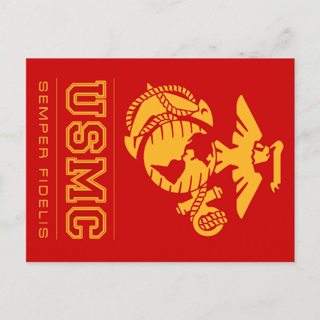 USMC Semper Fidelis [Semper Fi] Postkarte (Vorderseite)