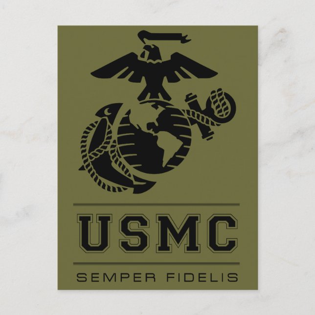 USMC Semper Fidelis [Semper Fi] Postkarte (Vorderseite)