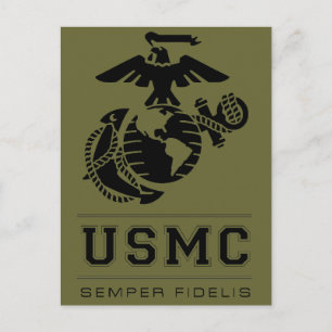 USMC Semper Fidelis [Semper Fi] Postkarte