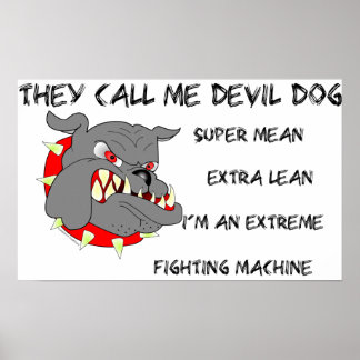USMC Sie nennen mich Teufel Hund Poster