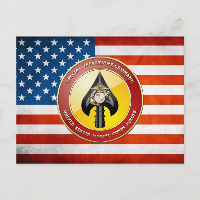 USMC Spezialeinsatzkommando (MARSOC) [3D] Postkarte (Vorderseite)