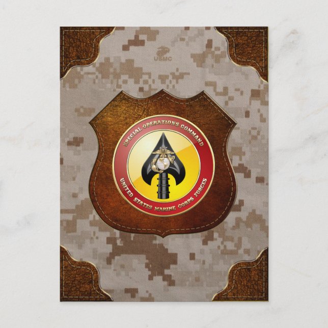 USMC Spezialeinsatzkommando (MARSOC) [3D] Postkarte (Vorderseite)