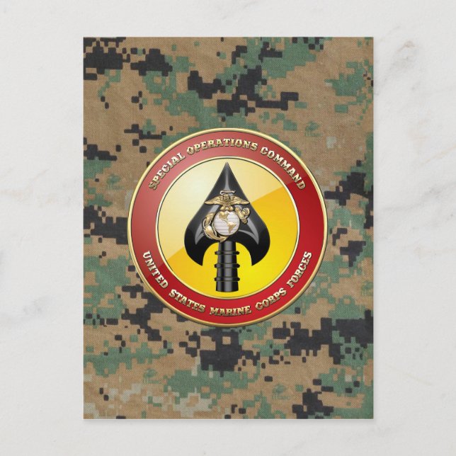 USMC Spezialeinsatzkommando (MARSOC) [3D] Postkarte (Vorderseite)