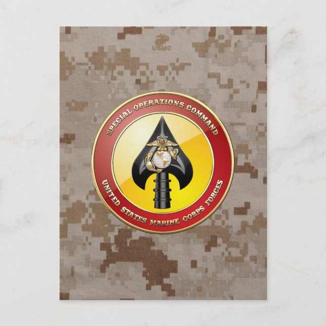 USMC Spezialeinsatzkommando (MARSOC) [3D] Postkarte (Vorderseite)