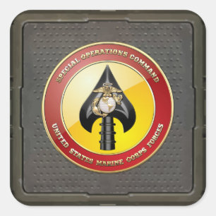 USMC Spezialeinsatzkommando (MARSOC) [3D] Quadratischer Aufkleber