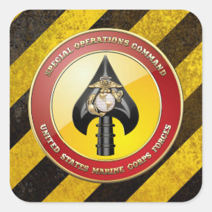 USMC Spezialeinsatzkommando (MARSOC) [3D] Quadratischer Aufkleber