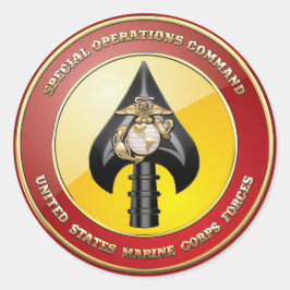 USMC Spezialeinsatzkommando (MARSOC) [3D] Runder Aufkleber