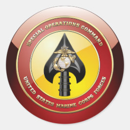 USMC Spezialeinsatzkommando (MARSOC) [3D] Runder Aufkleber