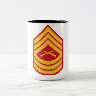 USMC-Stabsfeldwebel-Rang Militär-Kaffeetasse Zweifarbige Tasse