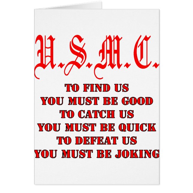 USMC, um Fang oder Niederlage zu finden (Vorne)