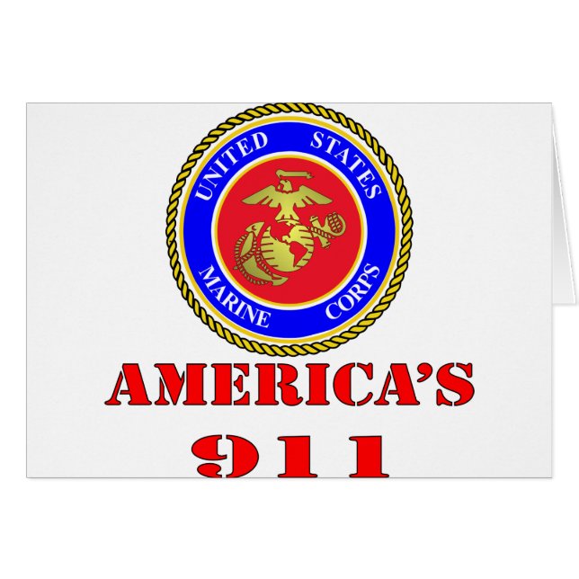 USMC United Staaten Marine Corps America's 911 (Vorderseite (Horizontal))