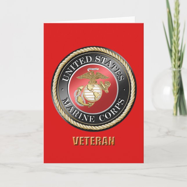 Usmc-Veteranen-Gruß-Karte Karte (Vorderseite)