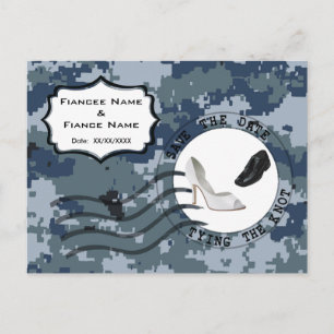 USN Navy Save the Date & Schuhe Ankündigungspostkarte